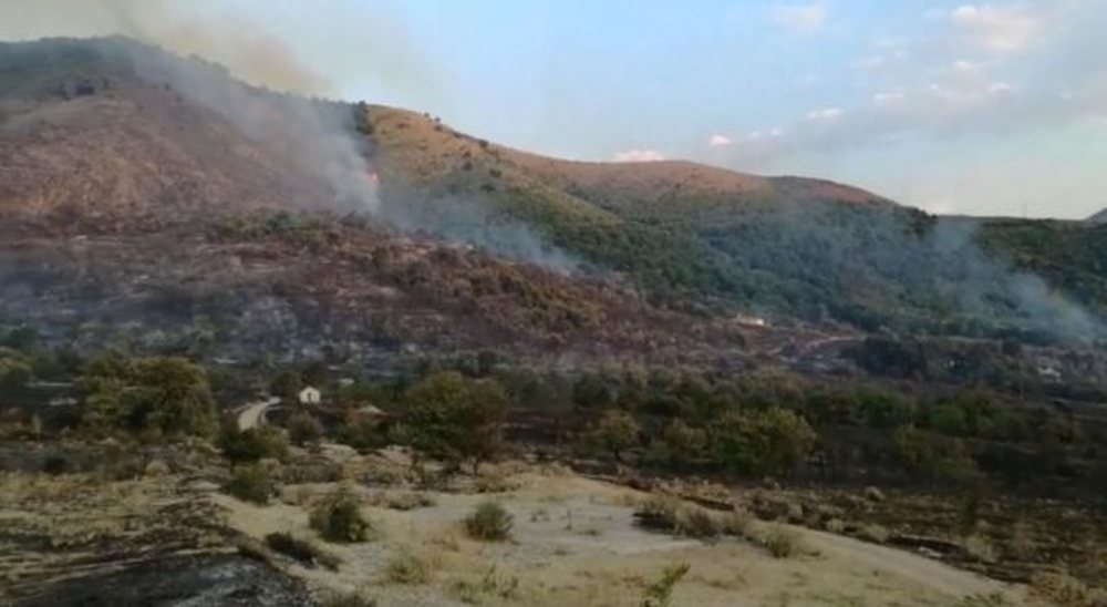 Vijojn&euml; vatrat e zjarrit n&euml; Delvin&euml;, zjarrfik&euml;sit po