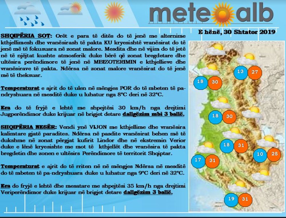 Parashikimi i motit, dat&euml; 30 shtator