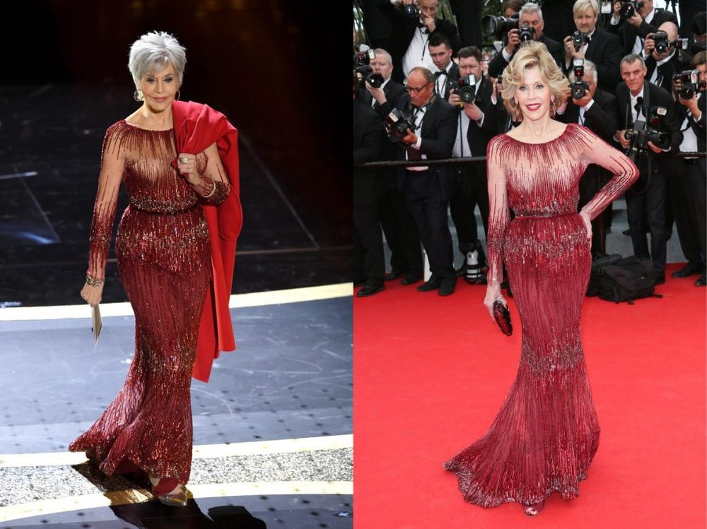 Jane Fonda riciklon fustanin n&euml; Oscars