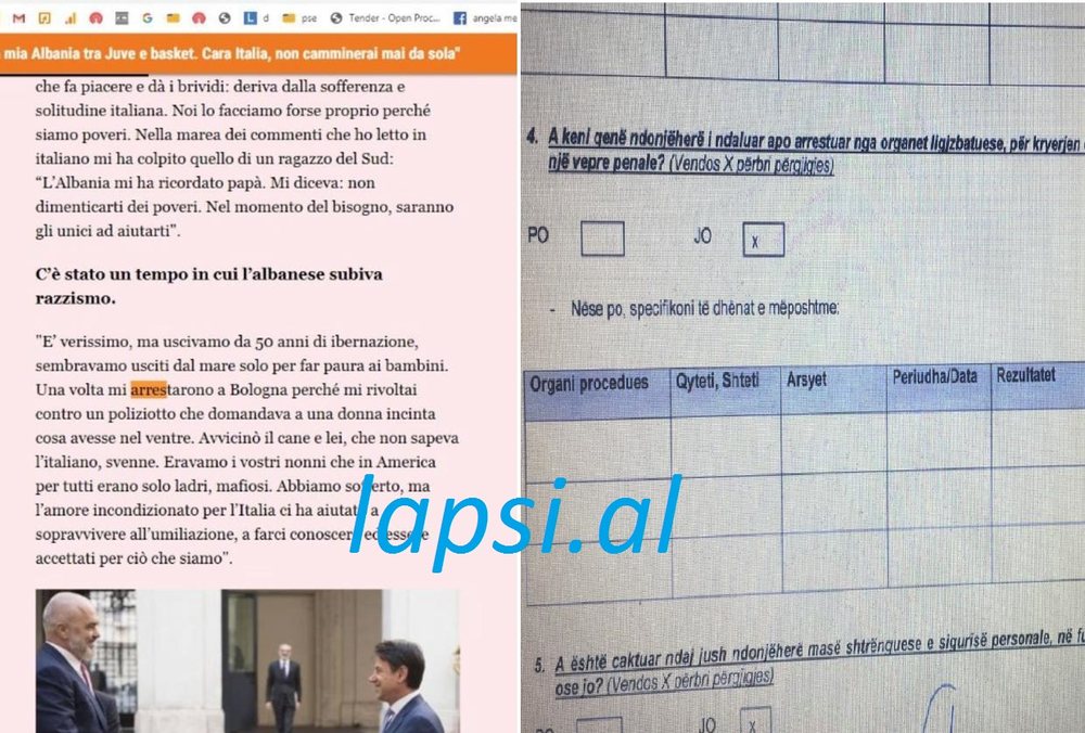 Arrestimi/ Rama g&euml;njeu mediat italiane apo n&euml; formularin e
