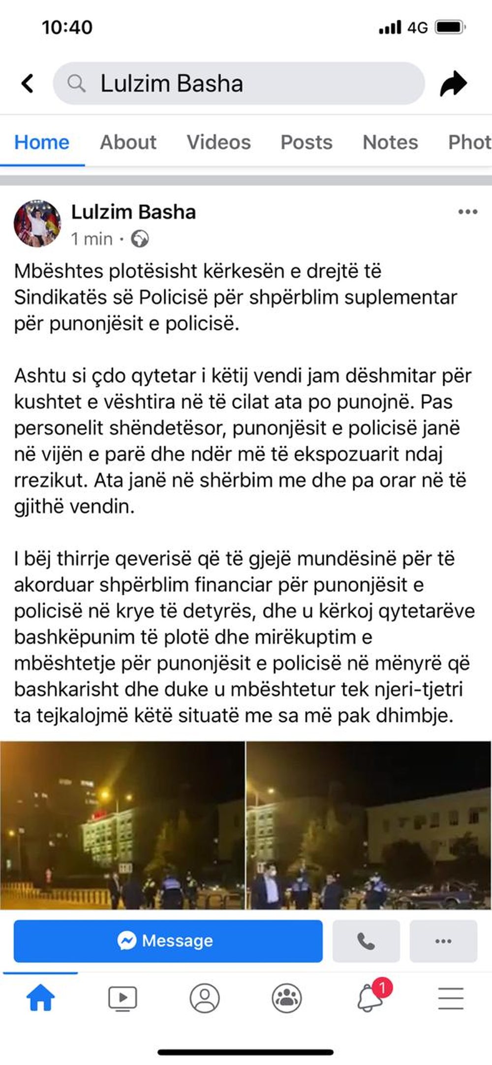 Basha thirrje qeveris&euml;: T&euml; shp&euml;rblehen polic&euml;t n&euml; krye