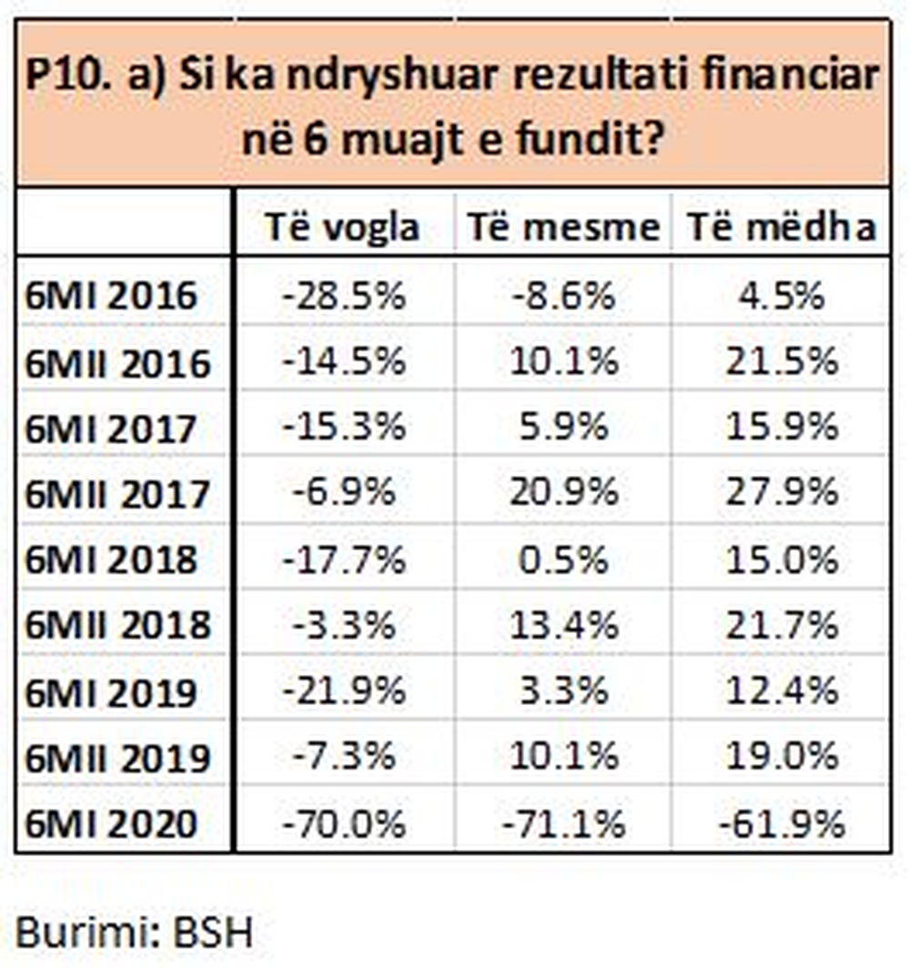 Bizneseve u bien shitjet dhe fitimet me rreth 70% n&euml; 6 mujorin e par&euml;,