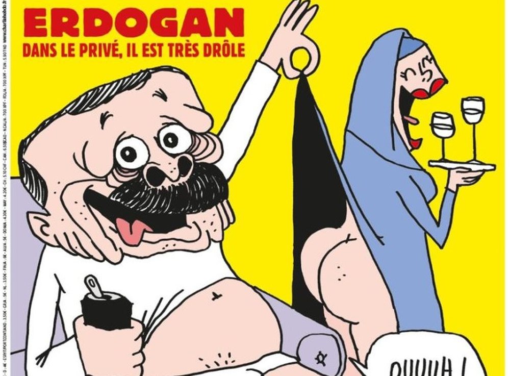FOTO/ Revista &ldquo;Charlie Hebdo&rdquo; thumbon Erdogan: Ouuuh! Profeti!
