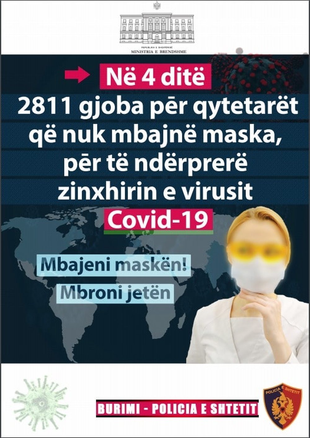 Mbi 2800 t&euml; gjobitur p&euml;r maskat, Lleshaj: Jemi t&euml; detyruar nga