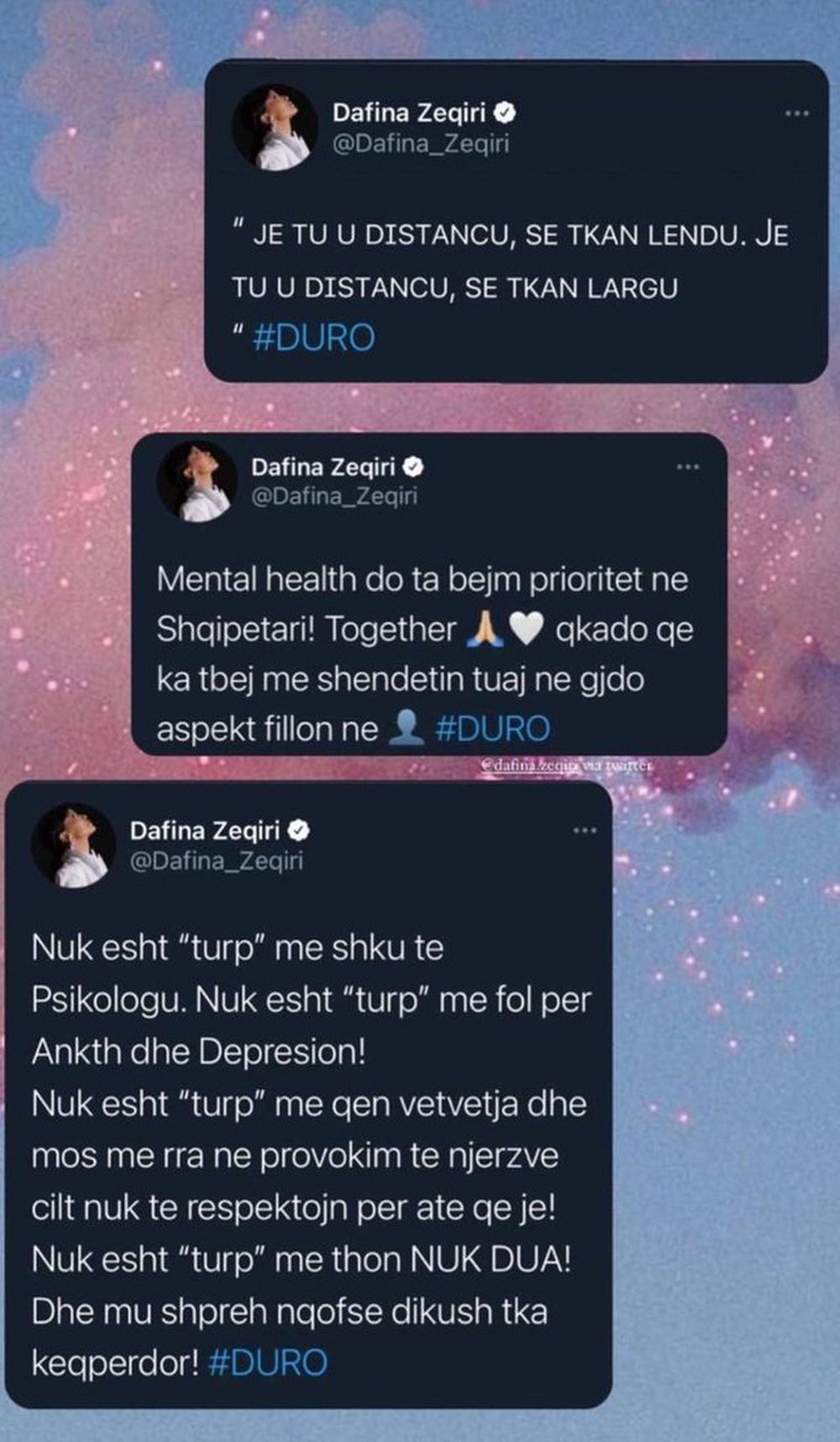 Nisma e ve&ccedil;ant&euml; e Dafina Zeqirit