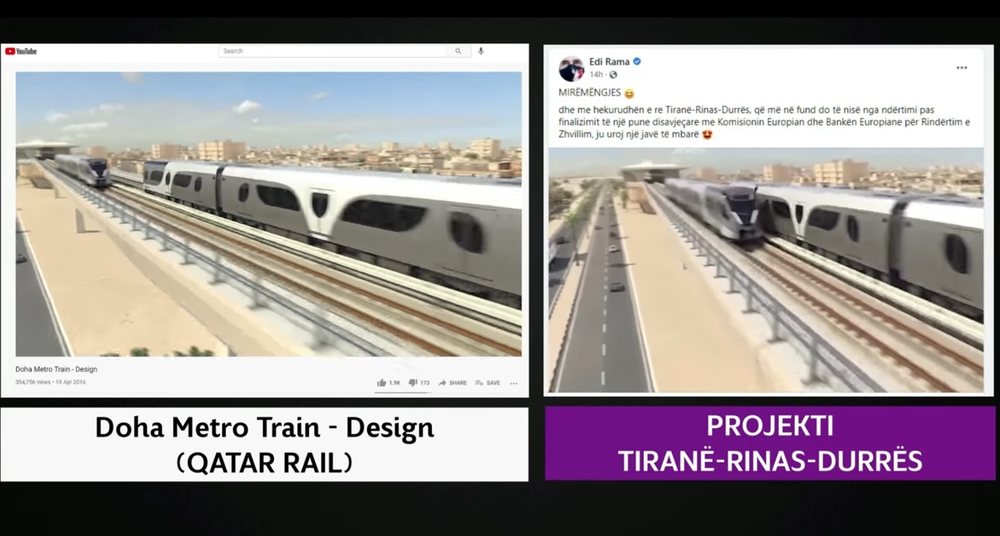 Zbulohet mashtrimi/ Projekti 3D i hekurudh&euml;s Tiran&euml; &ndash;