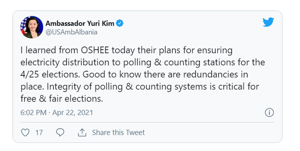 Yuri Kim: OSHEE m&euml; siguroi se do t&euml; ket&euml; energji elektrike