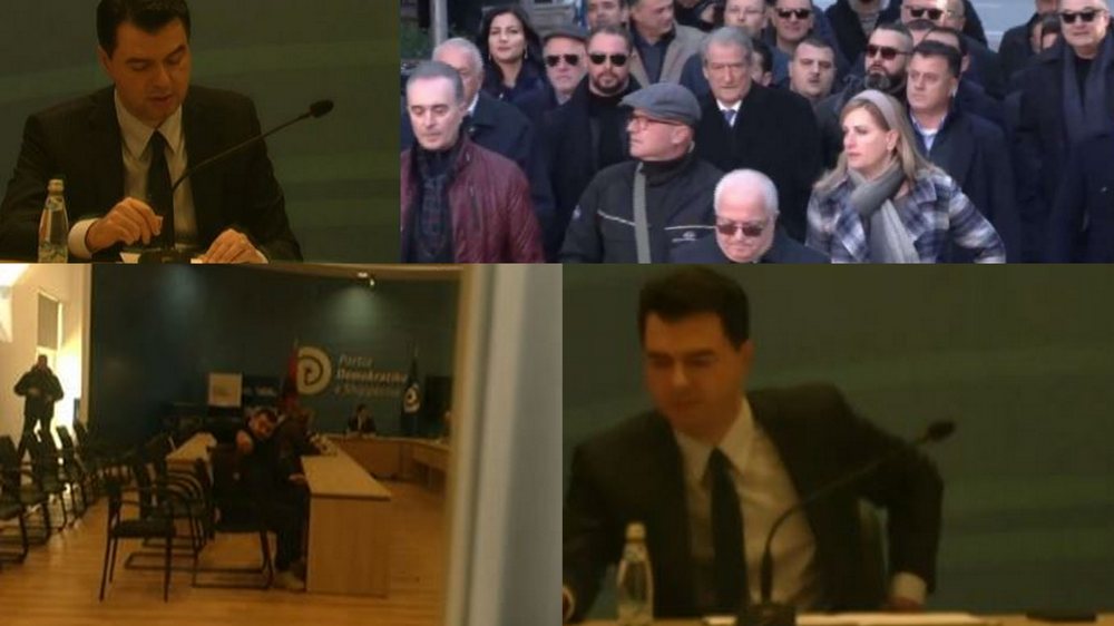 Ndahet prap godina e PD/ Berisha dhe Basha dy mbledhje paralele n&euml;