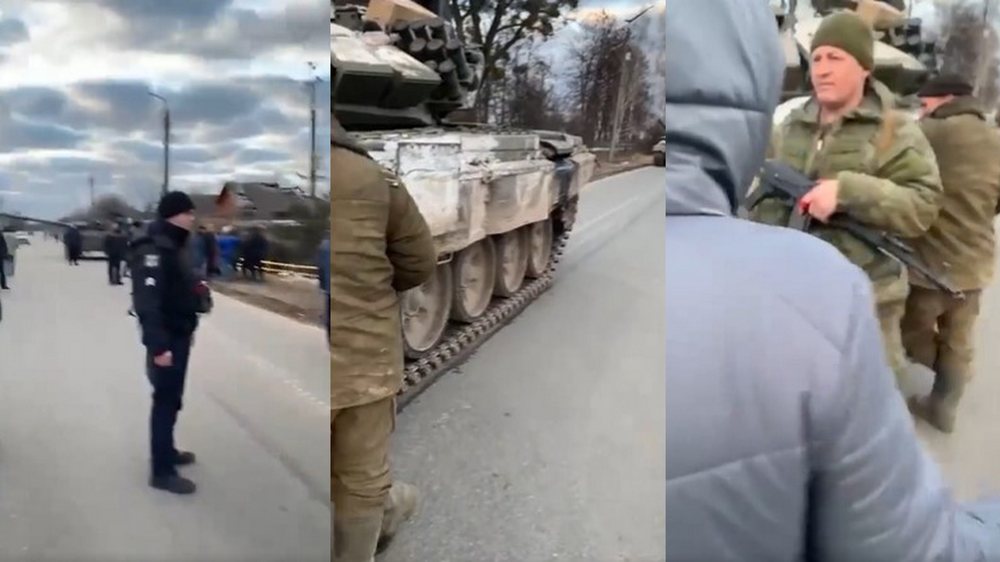 VIDEO/ Qytetar&euml;t e Ukrain&euml;s p&euml;rpiqen t&euml; bllokojn&euml;