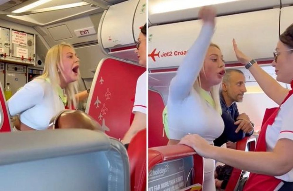 VIDEO/ Deshi t&euml; hapte der&euml;n e avionit, e p&euml;son pasagjerja