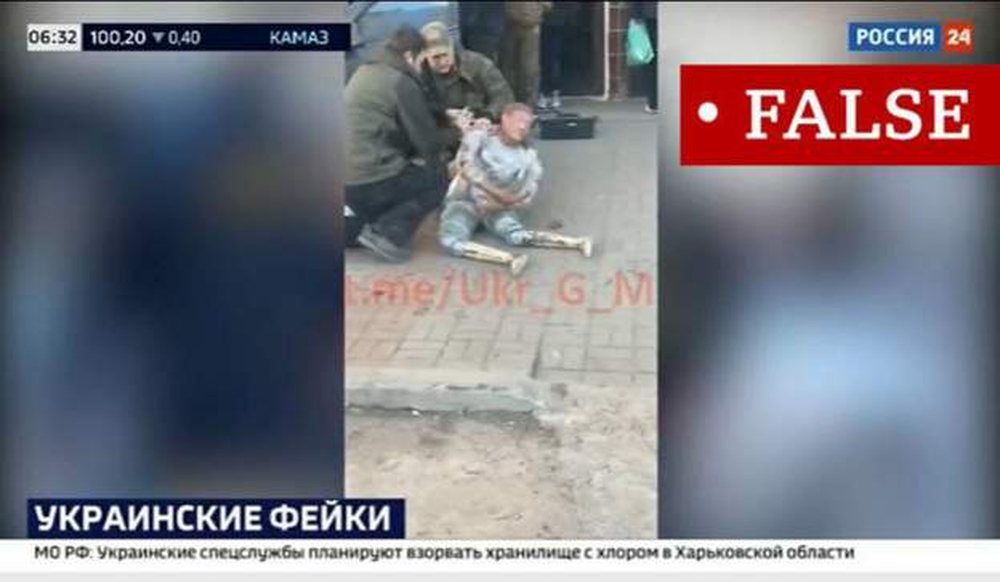 TV ruse p&euml;rdorin nj&euml; tjet&euml;r video false kund&euml;r Ukrain&euml;s