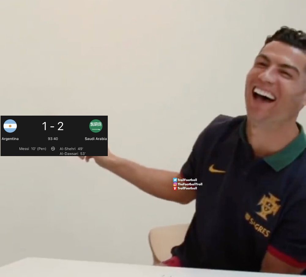 FOTO/ Messi b&euml;het meme pas d&euml;shtimit me Arabin&euml;: Ronaldo qesh,