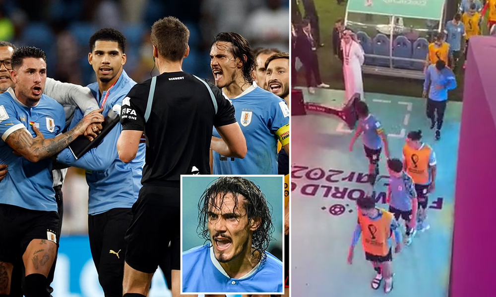 Video/ Eliminimi i Uruguaj, faj&euml;sohet arbitrimi: Cavani kap me grushte