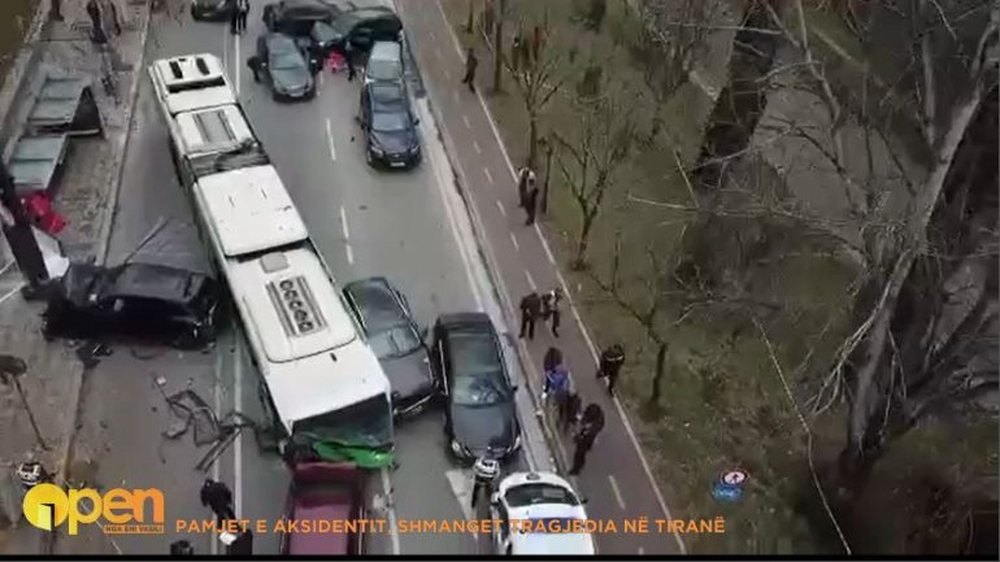 Pamje me dron/ Pema mbrojti kalimtar&euml;t nga aksidenti n&euml; Tiran&euml;