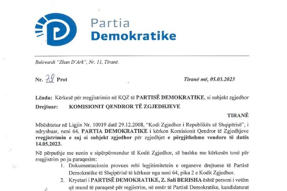 Dokumenti/ PD e Berish&euml;s dor&euml;zon k&euml;rkes&euml;n n&euml; KQZ
