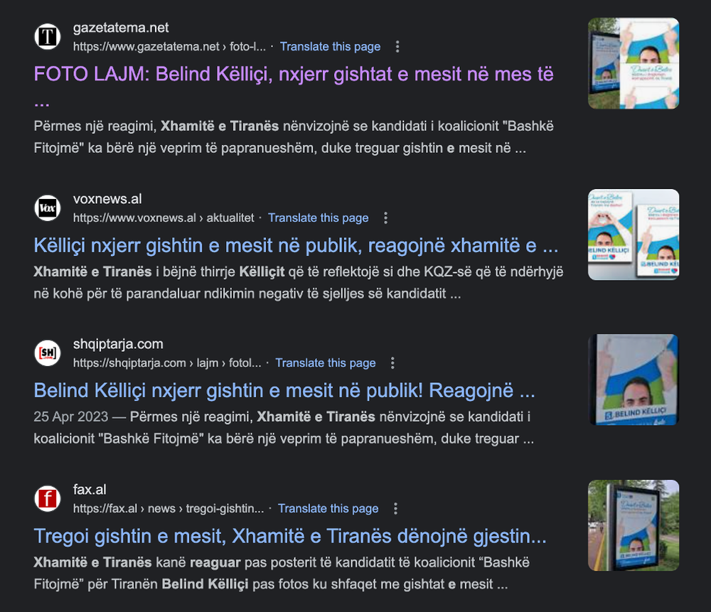 Mashtrimi me komunitetin mysliman p&euml;r posterin e Belind