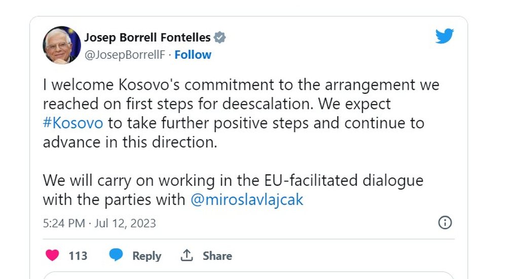 Vendimi i Kurtit, reagon Borrell: Presim hapa t&euml; tjer&euml; pozitiv&euml;