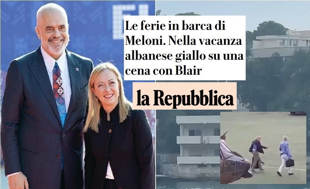 "La Repubblica": Misteri i takimit Rama - Meloni - Blair n&euml;
