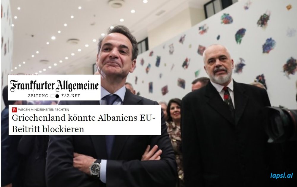 &ldquo;Frankfurter Allgemeine Zeitung&rdquo;: Greqia mund t&euml; bllokoj&euml;