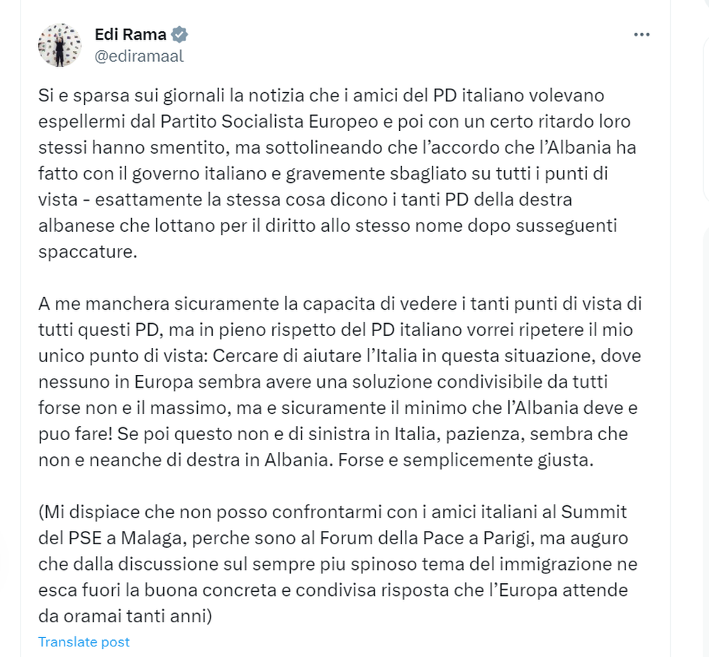 Rama p&euml;rgjigje p&euml;r t&euml; majt&euml;t italian&euml;: Marr&euml;veshja