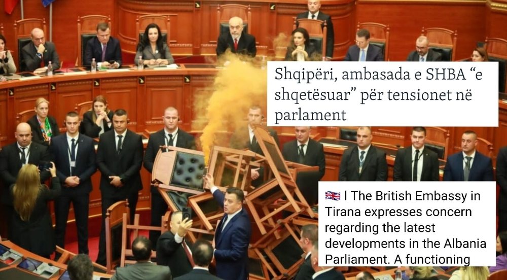 Sherri n&euml; parlament/ Flak&euml;t e opozit&euml;s zgjojn&euml;