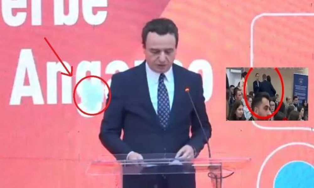 VIDEO: Albin Kurti goditet me letra teksa flet LIVE