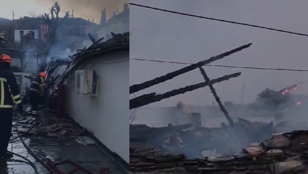 Digjen dy sht&euml;pi n&euml; Gjirokast&euml;r, por muncionet e harruara