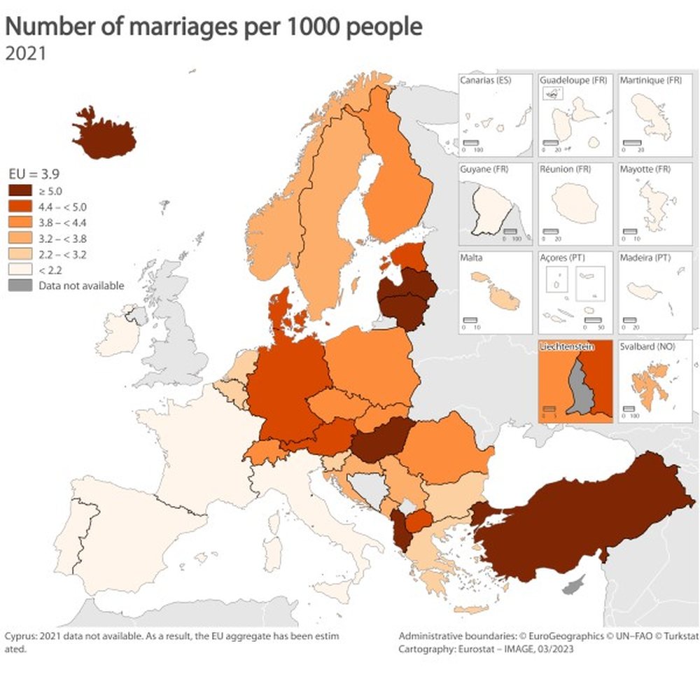 Martesat bien ndjesh&euml;m n&euml; Europ&euml;, nd&euml;rsa n&euml;