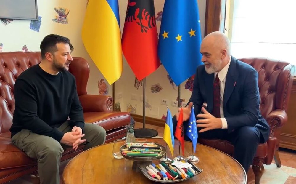 Vizita e par&euml; e Zelenskyt n&euml; Tiran&euml;, mediat e huaja i