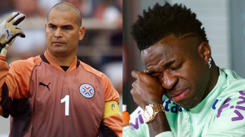 Vinicius i p&euml;rlotur n&euml; konferenc&euml;, ish-portieri Chilavert: