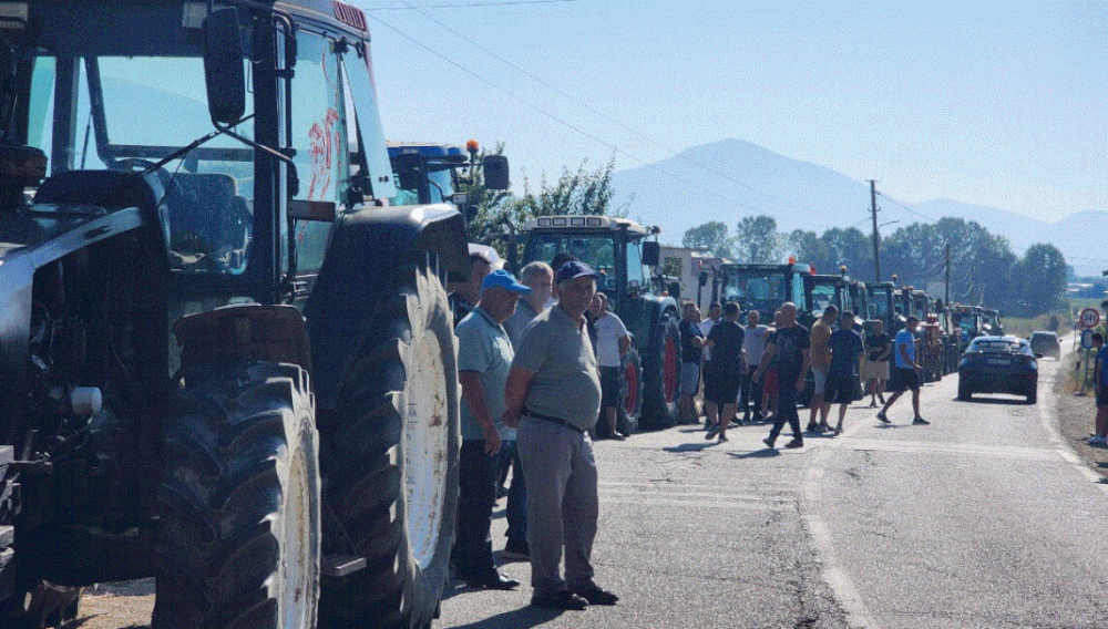 Fermer&euml;t e Maliqit n&euml; protest&euml;, policia i mbyt me gjoba