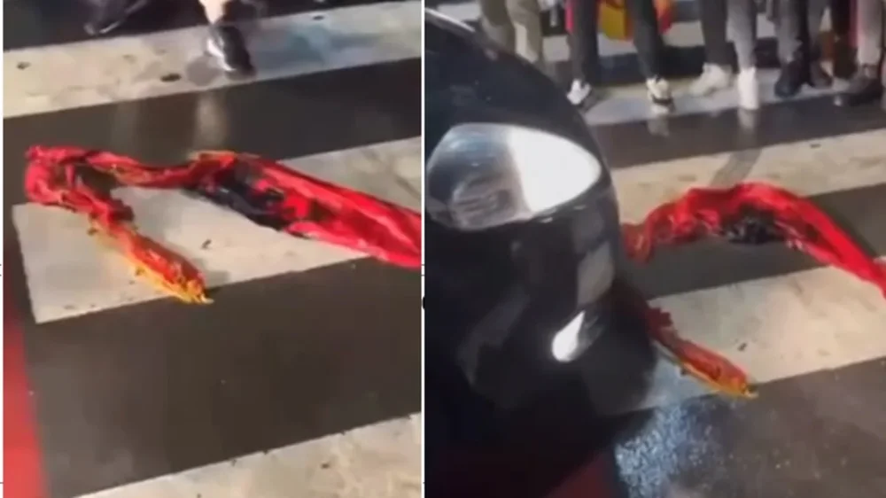 Tension n&euml; RMV/ Flamuri shqiptar u dogj dhe u shkel n&euml; 28 n&euml;ntor