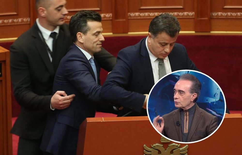 Luan Ba&ccedil;i i del n&euml; mbrojtje Agron Shehajt pas sherrit me Flamur