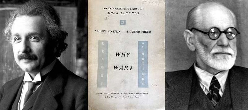 N&euml; prag t&euml; luft&euml;s/ Letra e Freud p&euml;r Einstein n&euml; 1932