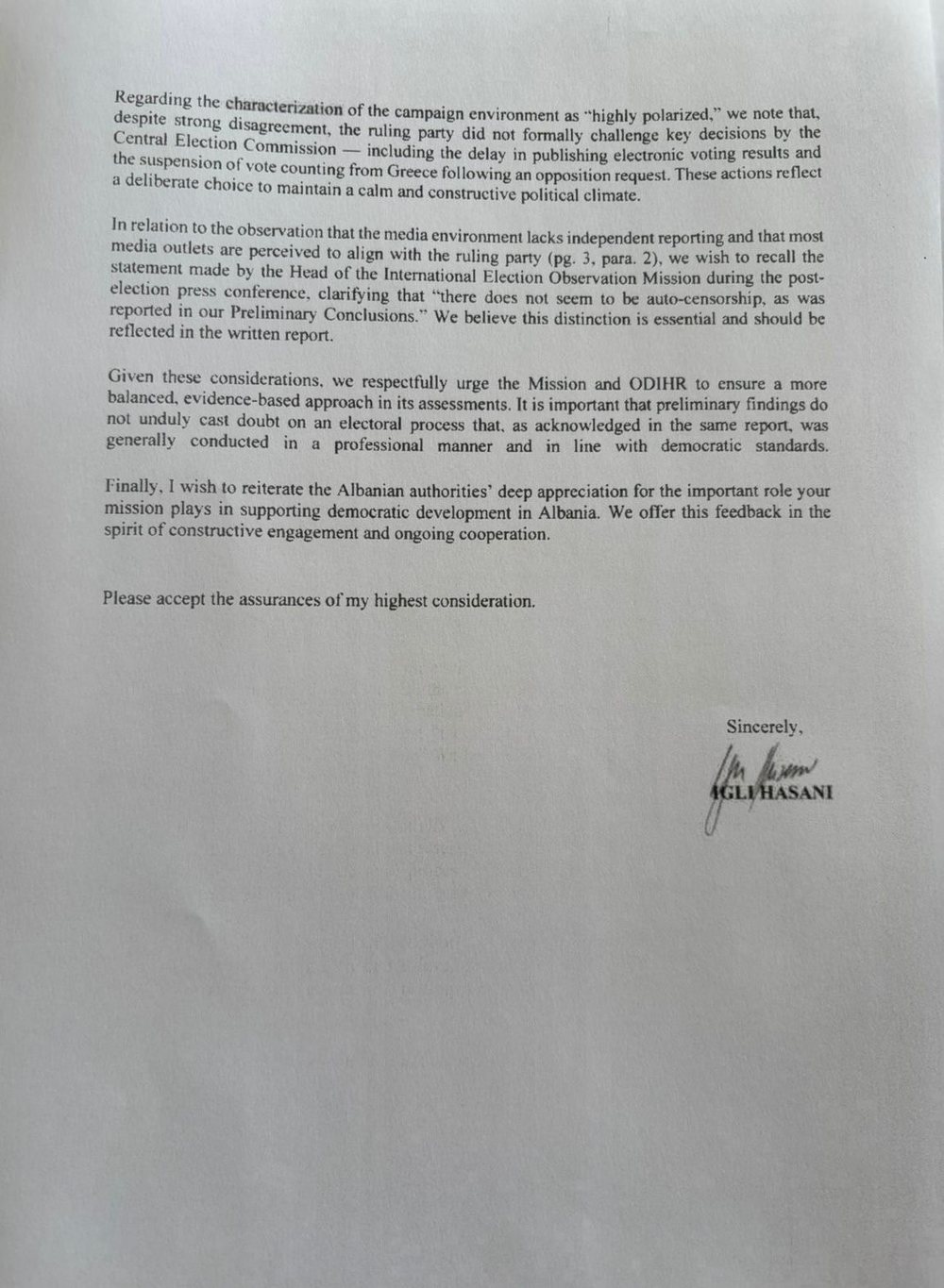 A po mundohet qeveria t&euml; ndikoj&euml; raportin e OSBE ODHIR p&euml;r