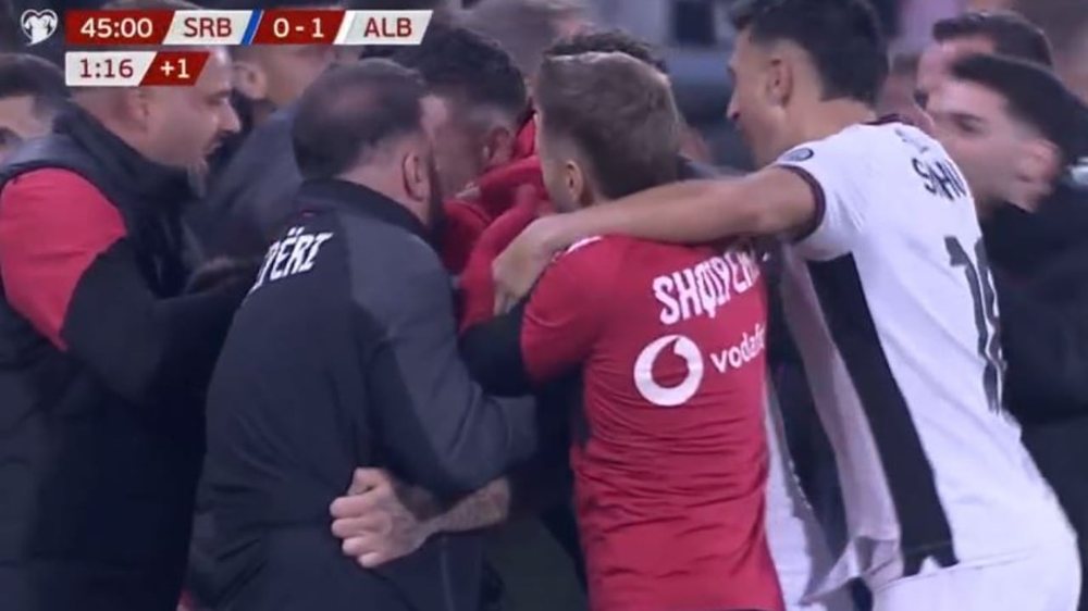 Supergol i Manajt, Shqip&euml;ria kalon n&euml; avantazh ndaj Serbis&euml;
