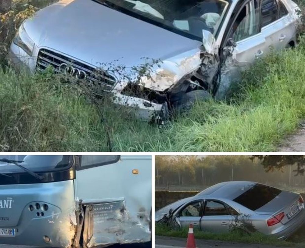 Aksident n&euml; aksin Fier-Levan, p&euml;rplaset me autobusin,