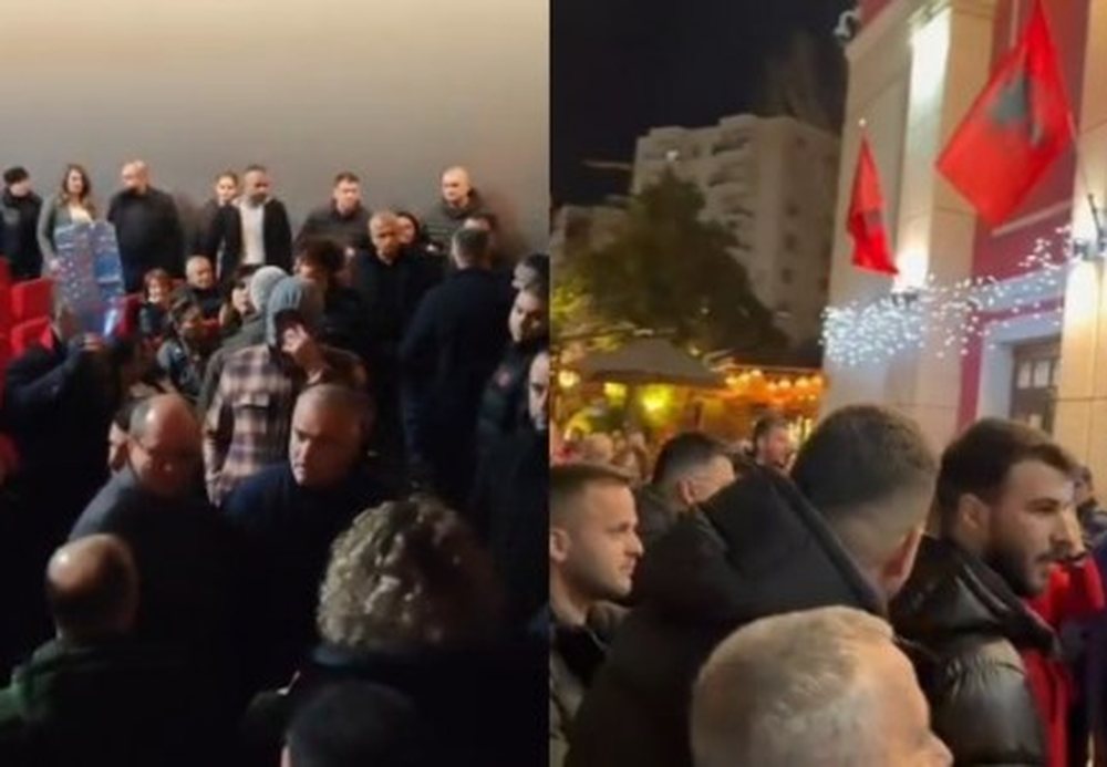 PAMJET/ Protestuesit 'marrin peng' fest&euml;n e Bashkis&euml; n&euml;