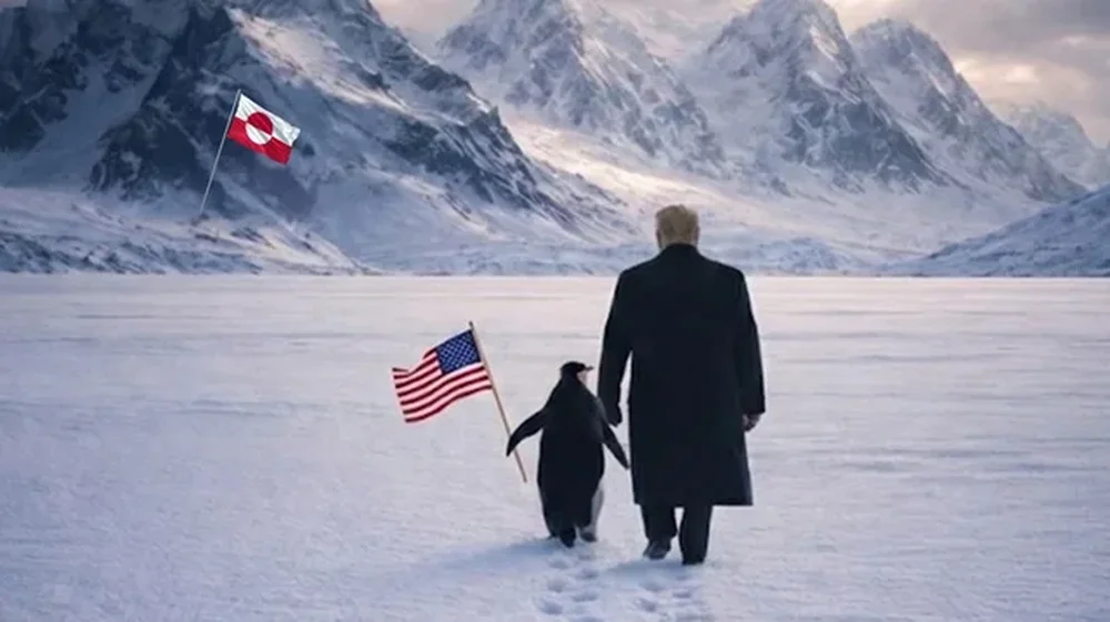 Sht&euml;pia e Bardh&euml; tregon Trumpin duke shkuar n&euml; Groenland&euml; me