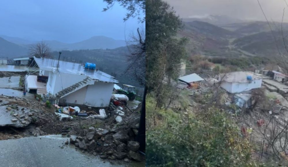 Vlor&euml;/ Rr&euml;shqitje dheu n&euml; fshatin Vajz&euml;, d&euml;mtohet rruga