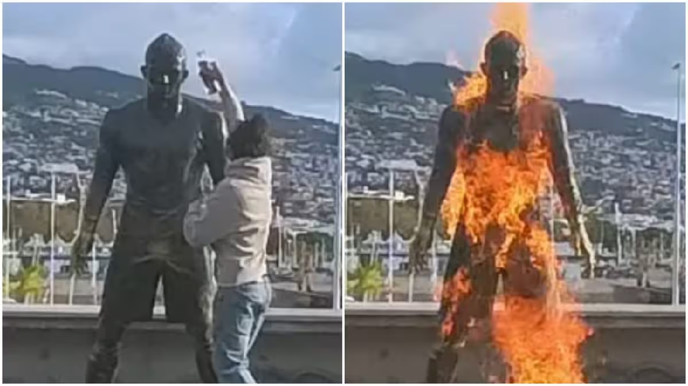 Statuj&euml;s s&euml; CR7 i vihet flaka, kush &euml;sht&euml; vandali i ndaluar