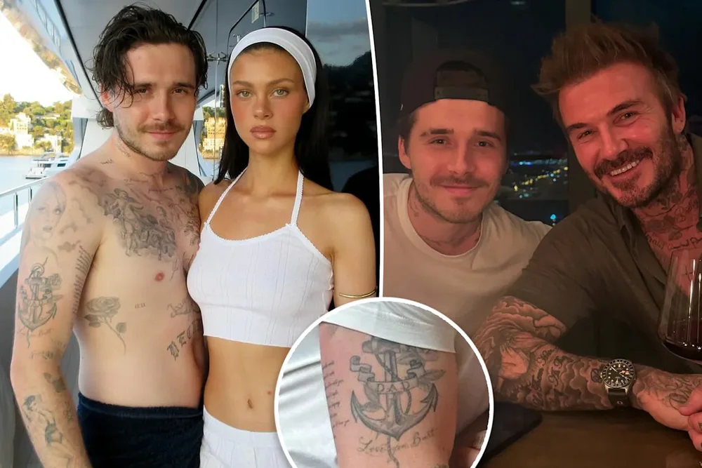 P&euml;r&ccedil;arje n&euml; familjen Beckham: Brooklyn fshin tatuazhin p&euml;r
