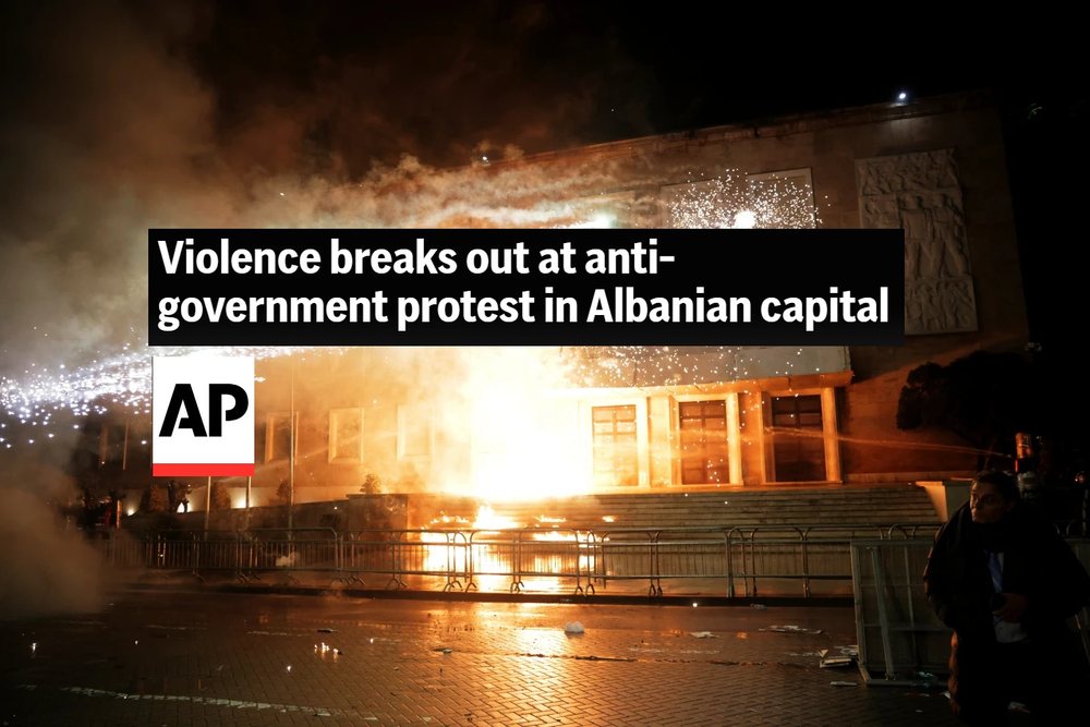"Associated Press": Tension n&euml; Tiran&euml;, Rama mbron