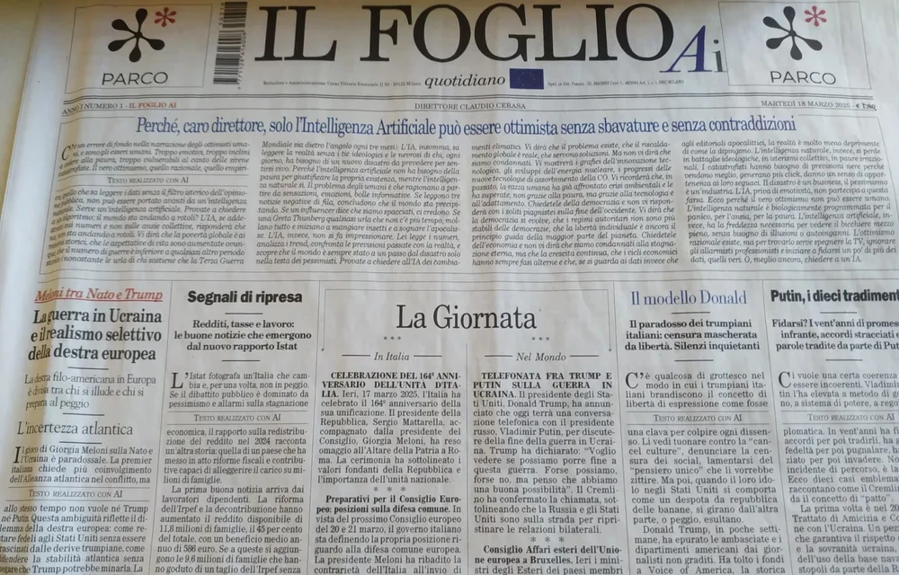 Gazeta italiane publikon edicionin e parë në botë përmes