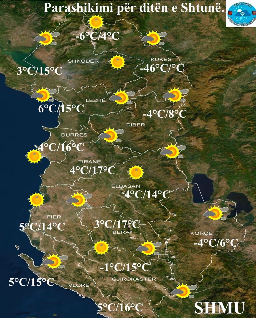 Kohë e kthjellët, por temperatura të ulëta në të