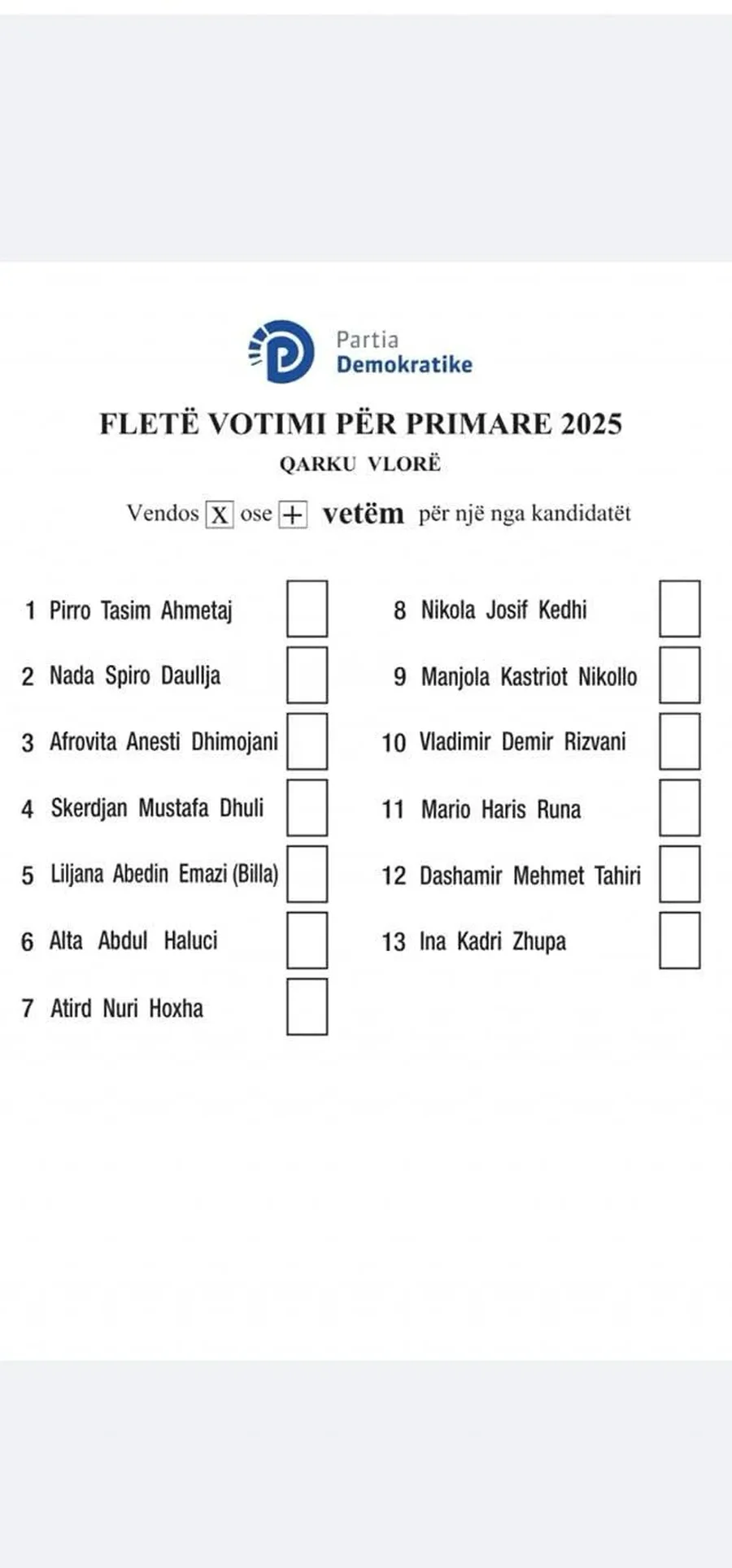 Sot primaret në PD, LISTA e emrave të kandidatëve në 12