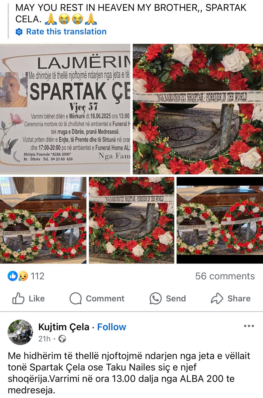 REAGIMET prekëse! Zjarrfikësi i Tiranës ndërron jetë