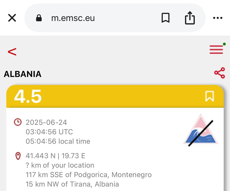 Lëkundje të forta TËRMETI në Tiranë. Ja epiqendra dhe