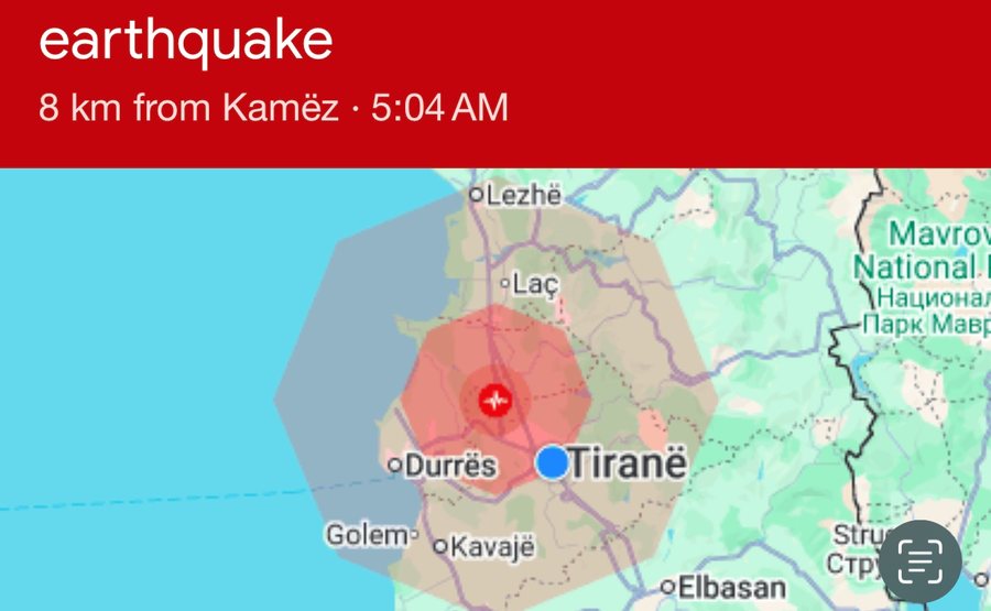Lëkundje të forta TËRMETI në Tiranë. Ja epiqendra dhe