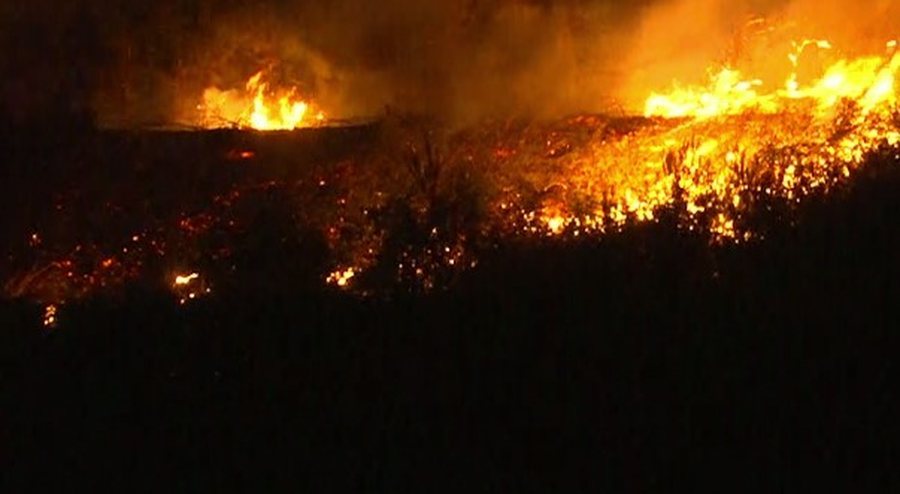 Ndizen kodrat rreth Tiranës, zjarret i afrohen zonave rezidenciale,